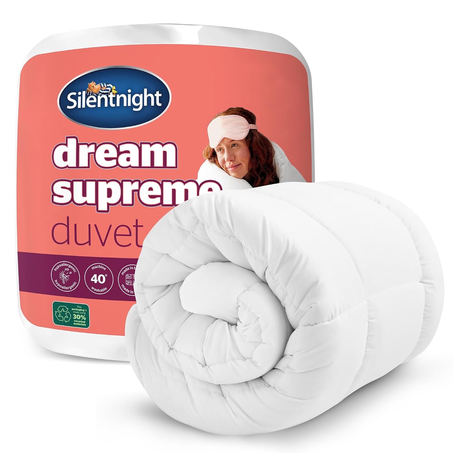 Silentnight Dream Supreme 10.5 Tog Double Duvet - Cloud-Like Comfort for All Year Round - Generous Filled for Sink-In Relax Feel - Soft Touch Hypoallergenic Covers - Machine Washable, Double Quilt