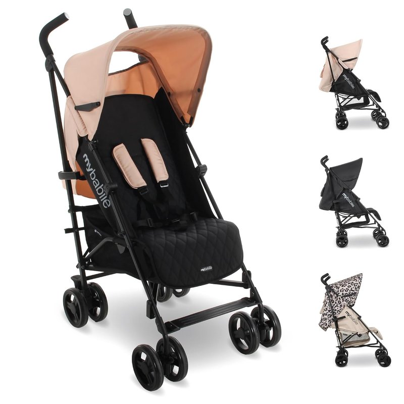 My Babiie MB01 Stroller - from Birth to 4 Years (22kg), Lightweight & Compact Umbrella Fold, Travel Buggy for Toddlers - Pink