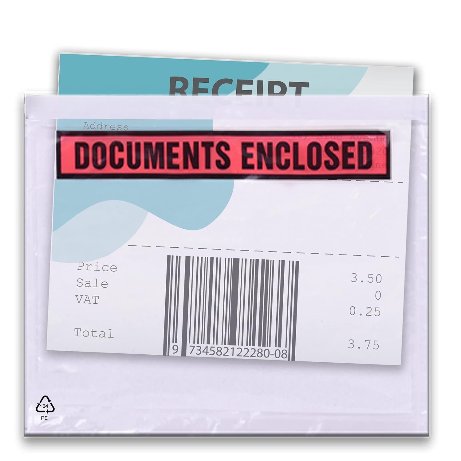 Triplast 3000 x A7 Printed Document Enclosed Wallet (95 x 125 mm) | Peel & Seal Clear Plastic Envelopes/Sleeves/Pockets/Wallets | Attach Invoices, Packing Lists & Delivery Notes to Parcels