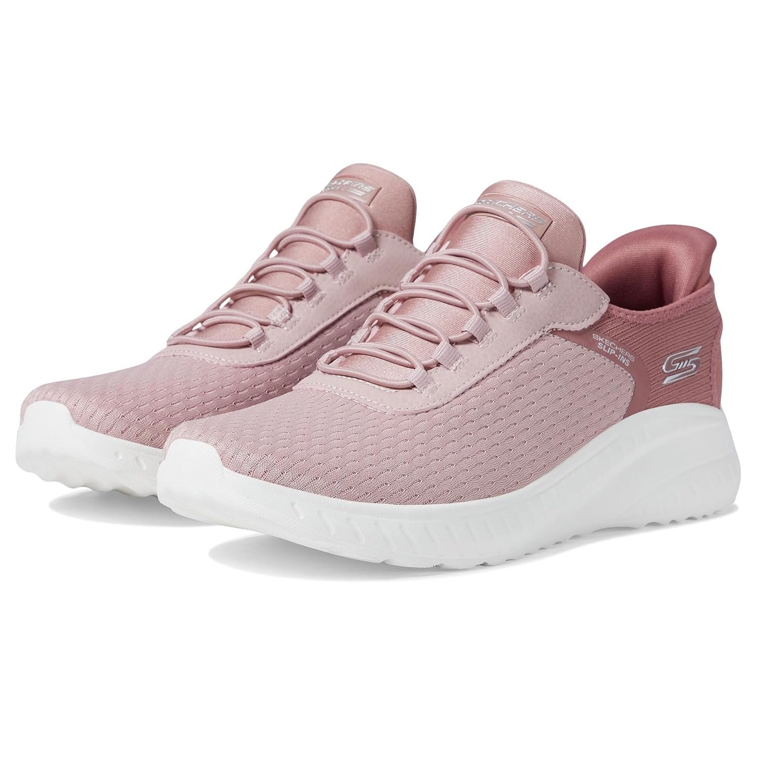 Skechers Womens Bobs Squad Chaos Hands Free Slip Ins - Color Sneaker, Blush, 9 UK