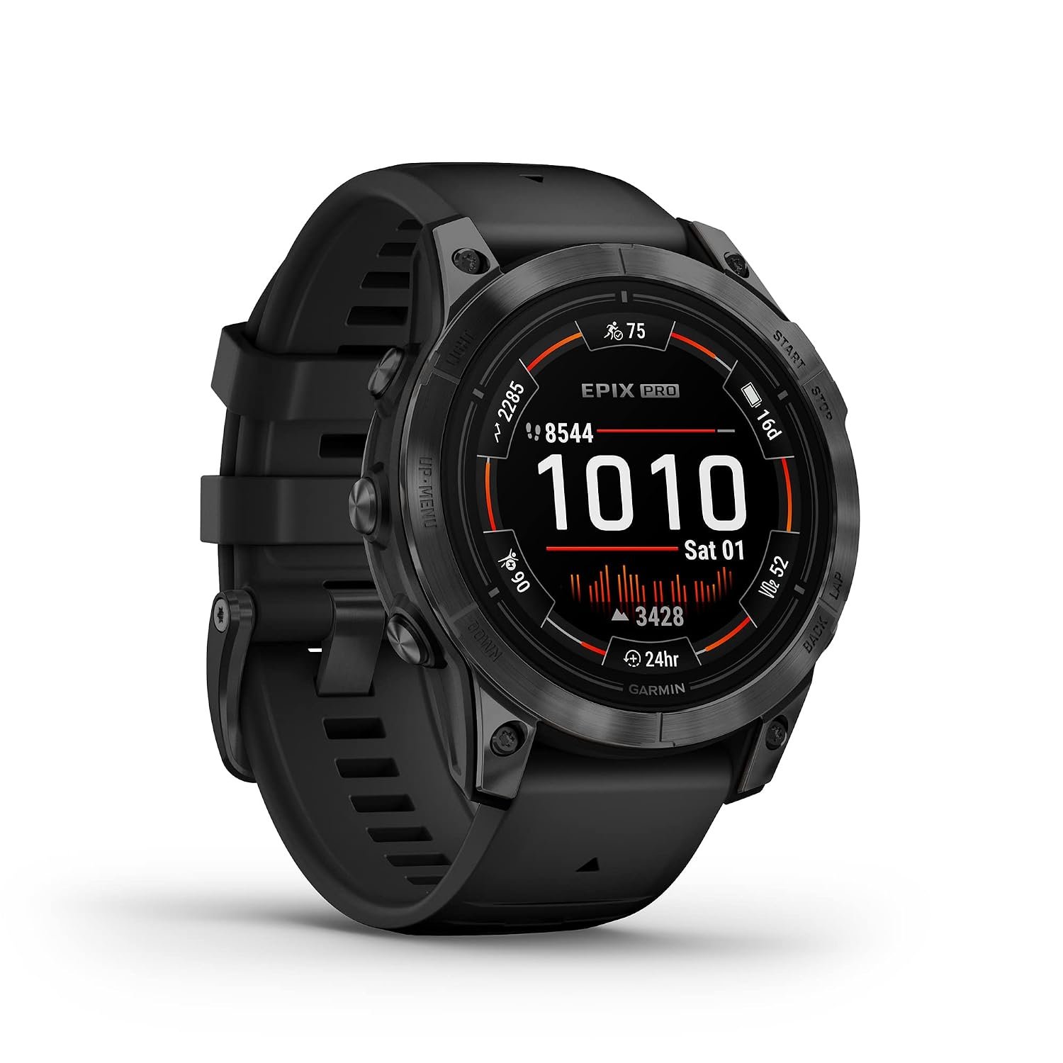 Garmin epix PRO Gen 2 GPS 47mm Premium Smartwatch, AMOLED Touchscreen, Multisport, Advanced Health & Training Features, Built-in Flashlight, Adventure Watch with up to 16 days battery life, Black
