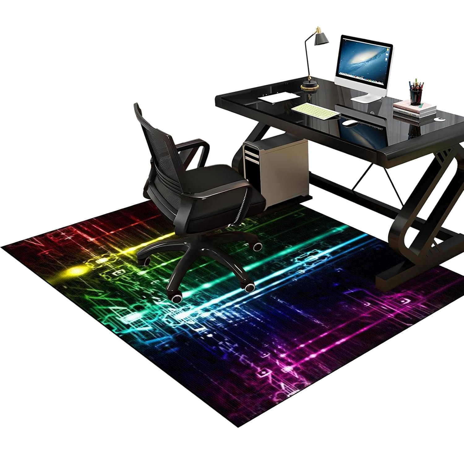 Tkuhknag Office Chair Mat for Carpet Floor Carpet Protector Chair Mat Gaming Chair Mat for Desks 90 x 120 cm Carpet Chair Mats Non-slip Protects Floors for Low and No Pile Carpeted Floors