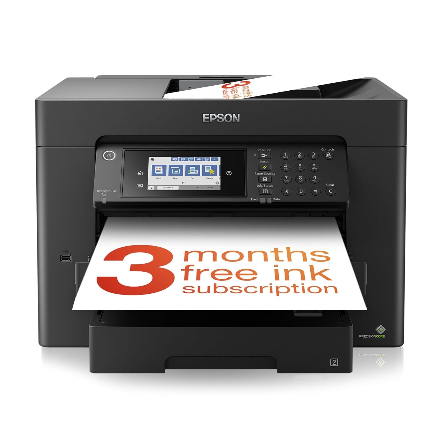 Epson WorkForce WF-7840 Twin Tray - All-in-One A3+ Wireless Colour Printer with Scanner, Copier, Fax, Ethernet, Wi-Fi Direct and ADF