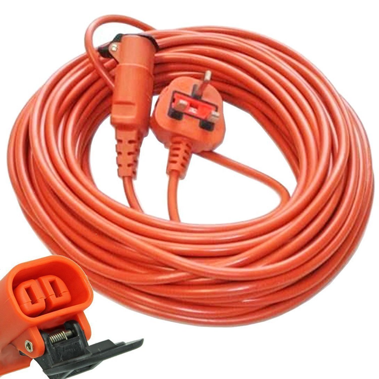 SPARES2GO 20 Metre Mains Cable & Lead Plug for Bosch Rotak 34 34R 36 36R 370 40 40GC 43 430 Ergoflex Lawnmowers (20m)