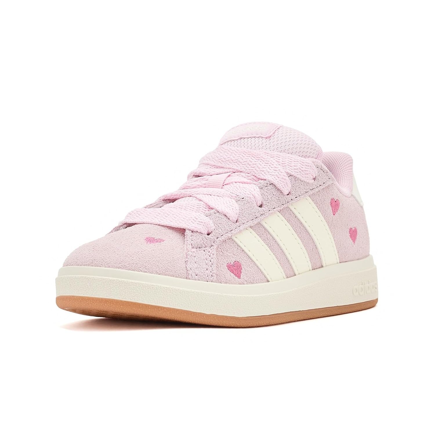 adidas Kids' Grand Court Shoe 00s, Pink Transparent Off White Eraser, 5.5 UK