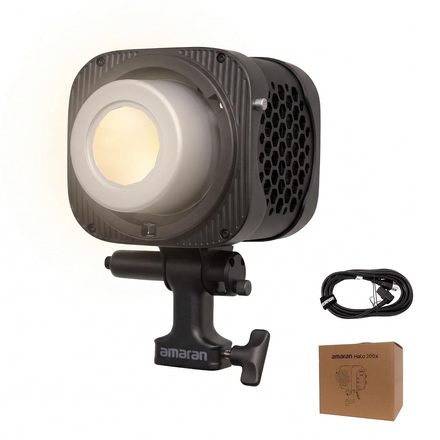 Amaran Halo 200x 200W Bi-Color COB LED Video Light | 10530 Lux @1m CRI96+ TLCI97+ | NFC App & DMX Control | Bowens Mount | Studio Livestream Video Recording