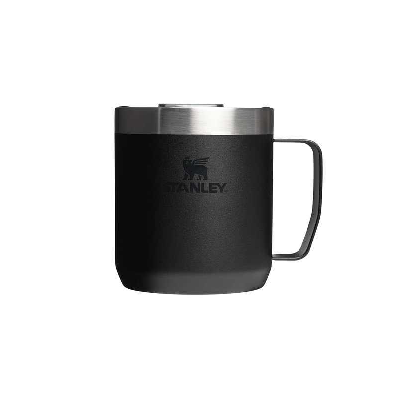 STANLEY 1913 Classic Legendary Camp Travel Mug 0.35L - Keeps 1.5 Hours Hot - 3 Hours Cold - Dishwasher Safe - Stainless Steel Coffee Cup - BPA-Free - Black 2.0