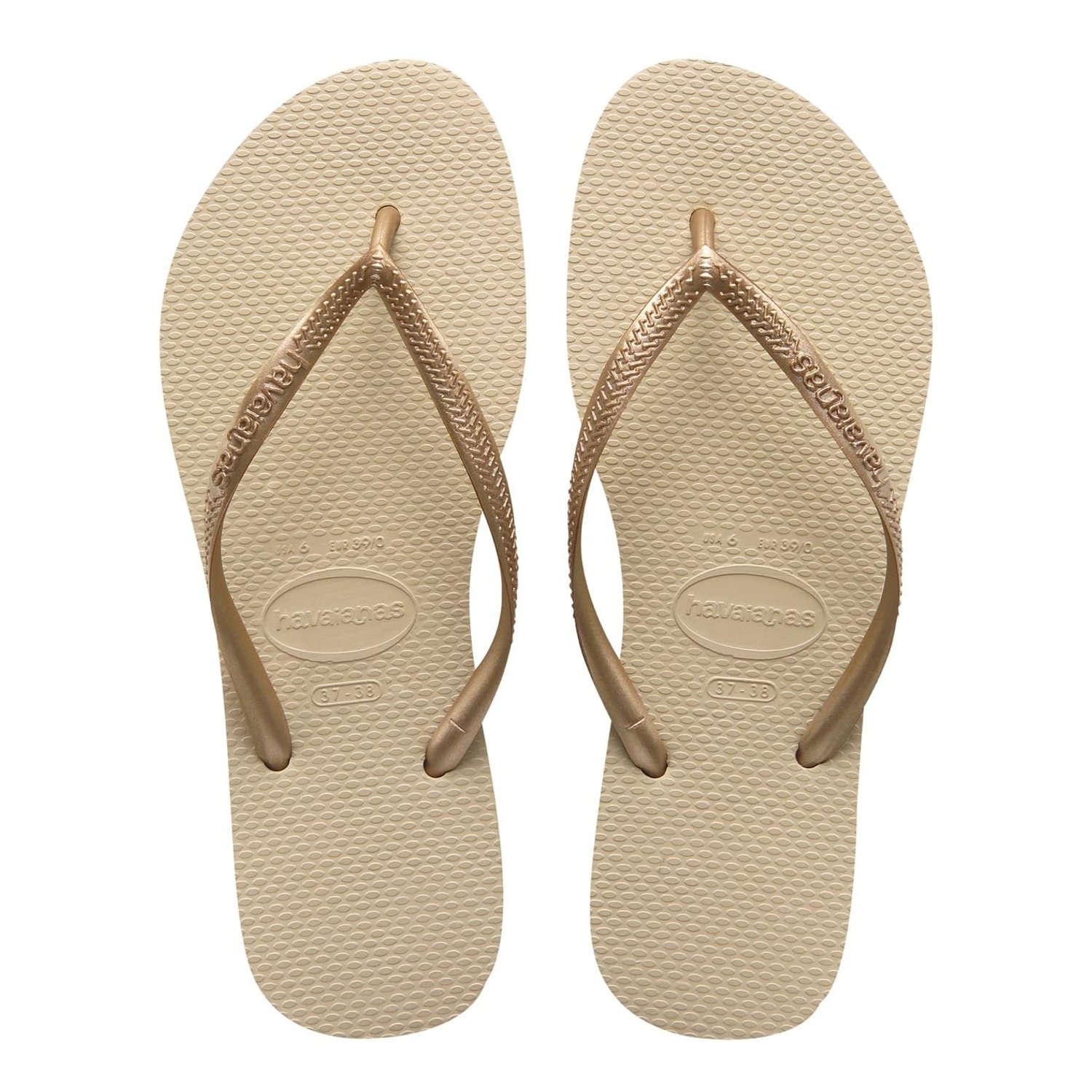 Havaianas Slim Women Flipflop Sand Grey/Light Golden 5.5/6 UK