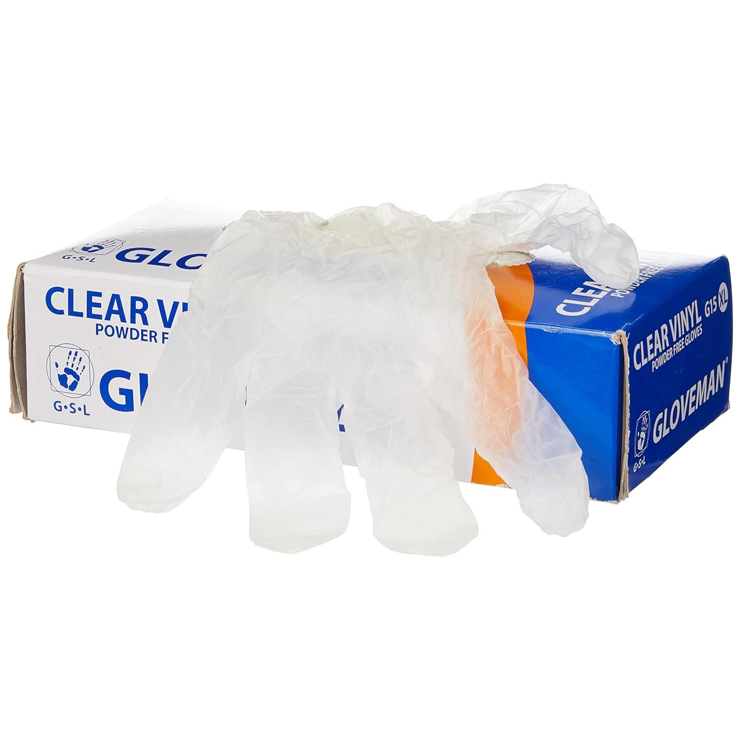 Vinyl Gloves - Powder Free, Non Latex and Clear, 1 Case (10 Boxes) - Medium