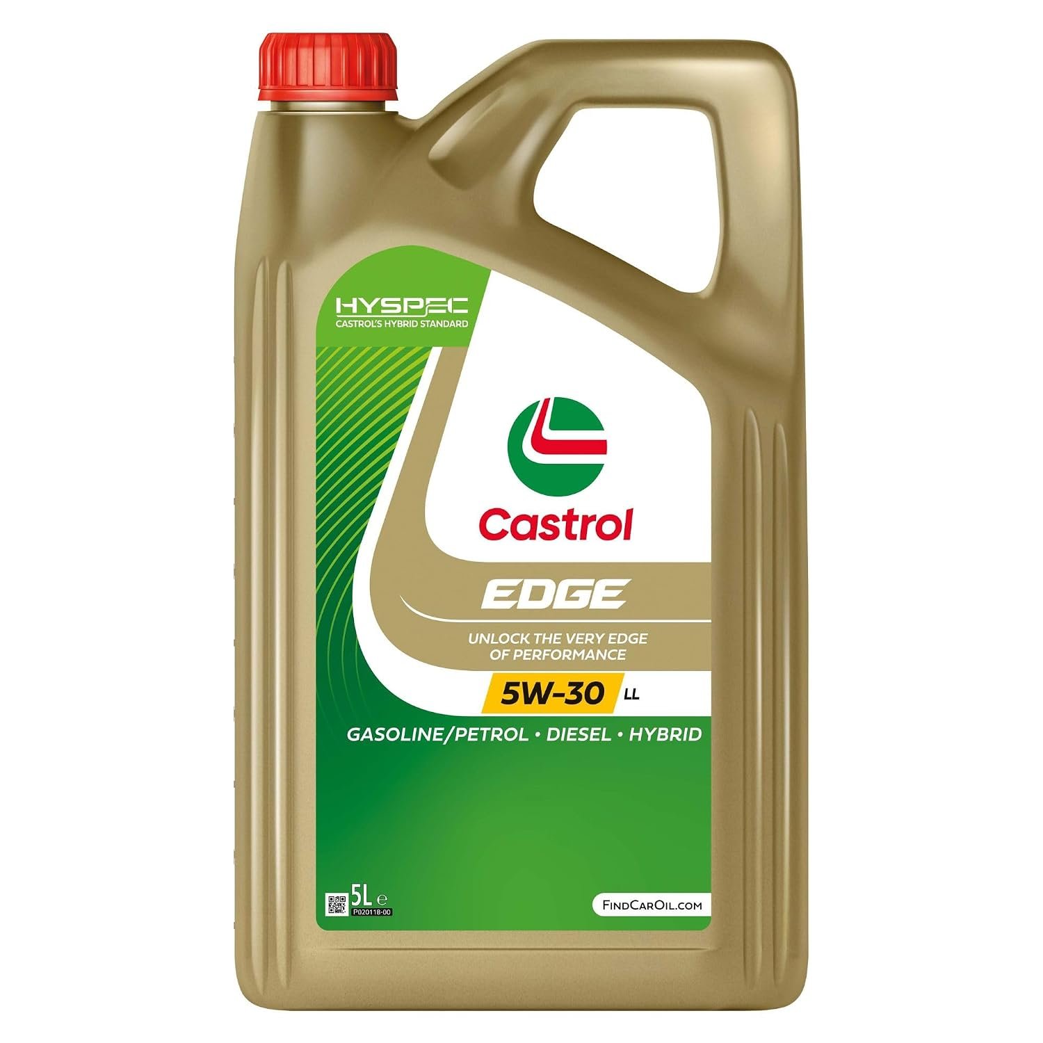 Castrol EDGE 5W-30 LL, Advanced Fully Synthetic Engine Oil, Meets ACEA C3 & API SQ Specifications, 5L