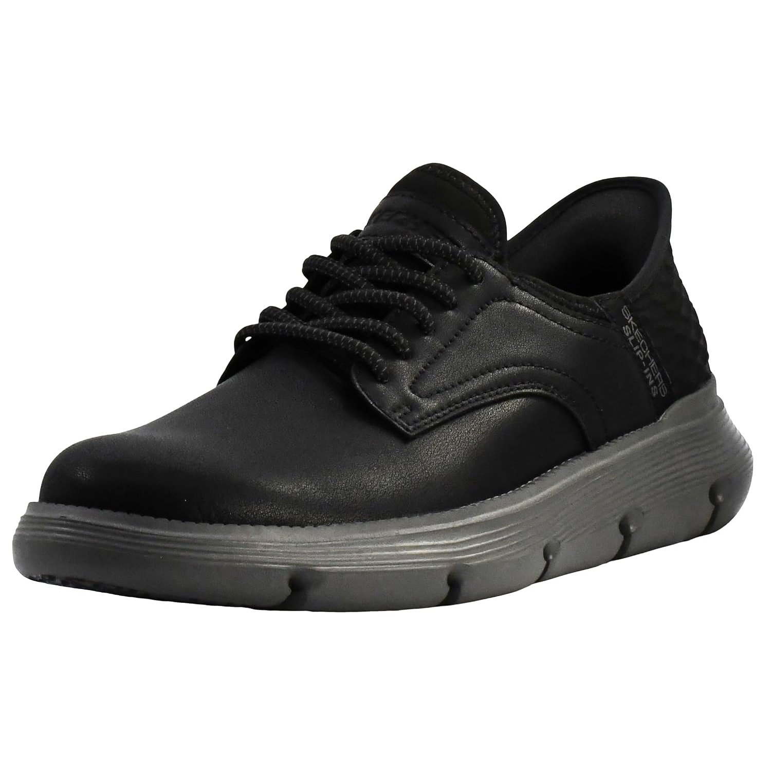 Skechers Men's Slip-ins Garza - Gervin Casual Slip-On Shoes, Black/Charcoal, 9
