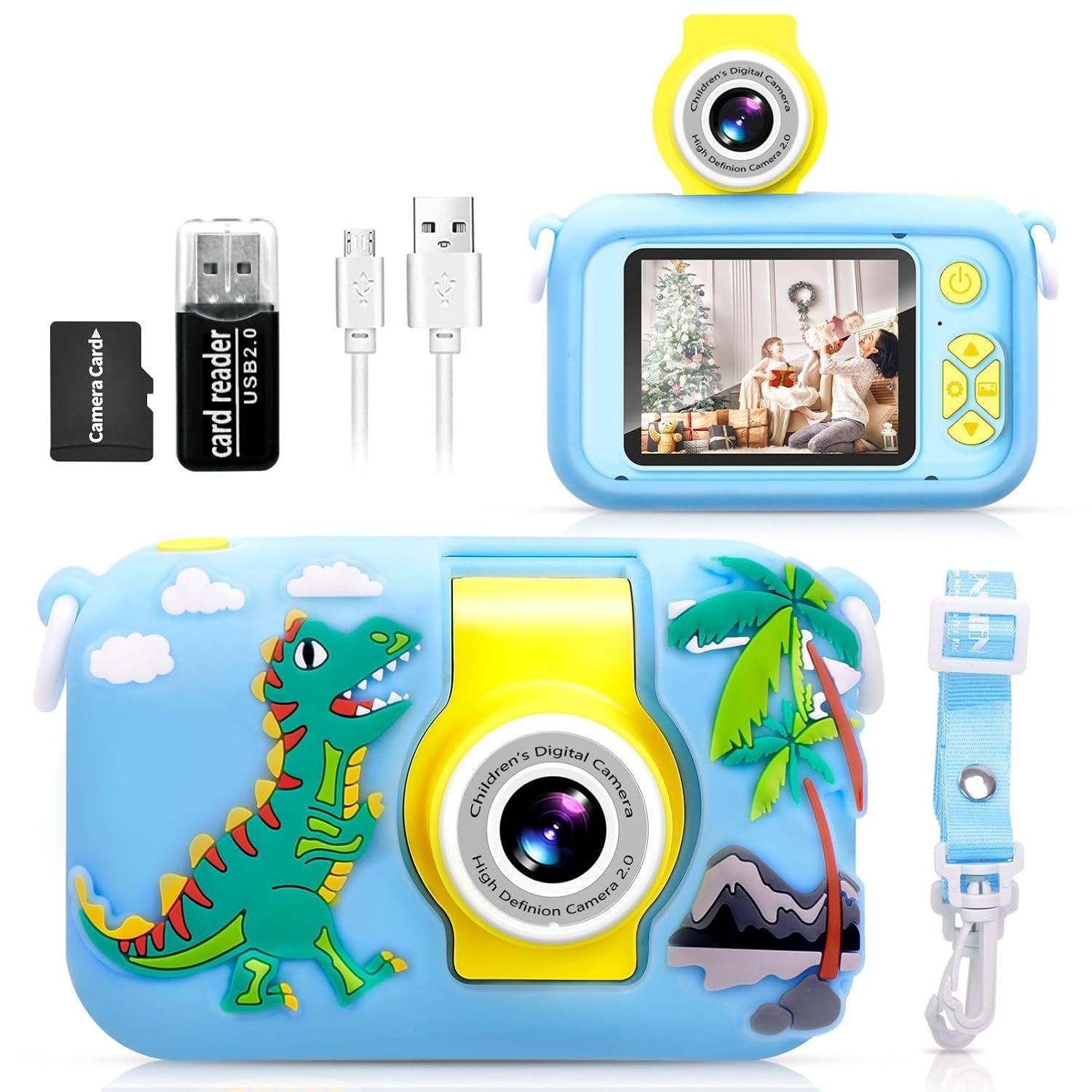 ARNSSIEN Kids Camera for 3-12 Year Old Boys/Girls with 180° Flip Lens, 2.4" Kids Selfie Digital Camera for Toddler with Video, Christmas Birthday Festival Presents for Kids,X101