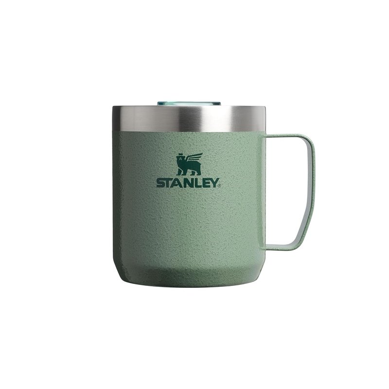 STANLEY 1913 Classic Legendary Camp Travel Mug 0.35L - Keeps 1.5 Hours Hot - 3 Hours Cold - Dishwasher Safe - Stainless Steel Coffee Cup - BPA-Free - Hammertone Green