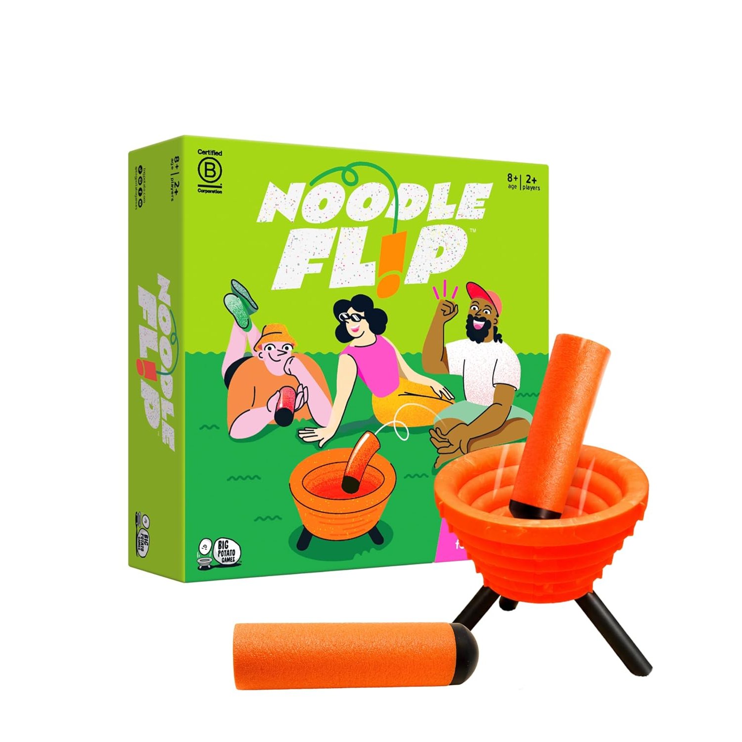 Noodle Flip | The No-Sweat Action Game | Outdoor Summer Game for 2+ Players | Perfect for BBQs, Festivals & Garden Parties | Kids & Adults | Age 8+ | Big Potato