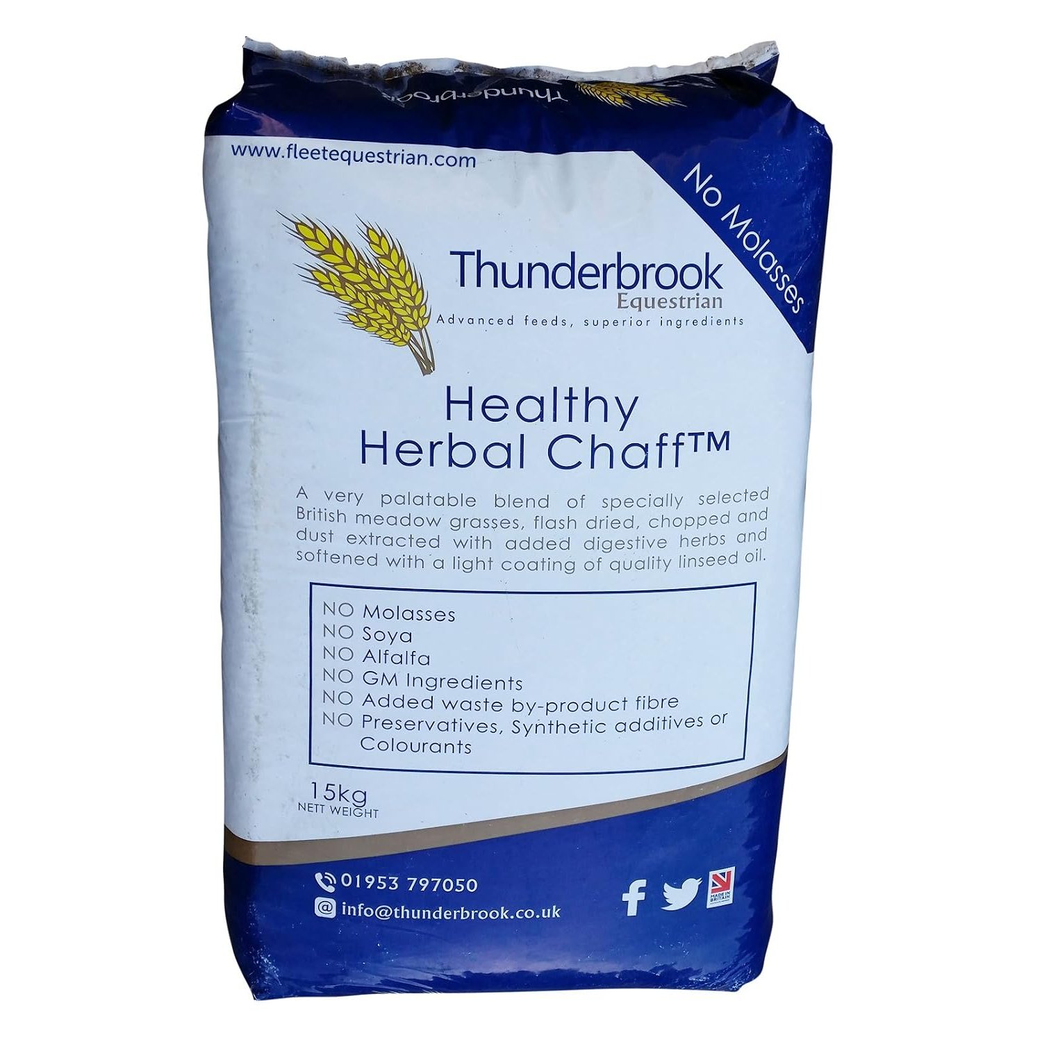 Thunderbrook Healthy Herbal Chaff 15kg - Great for Horses