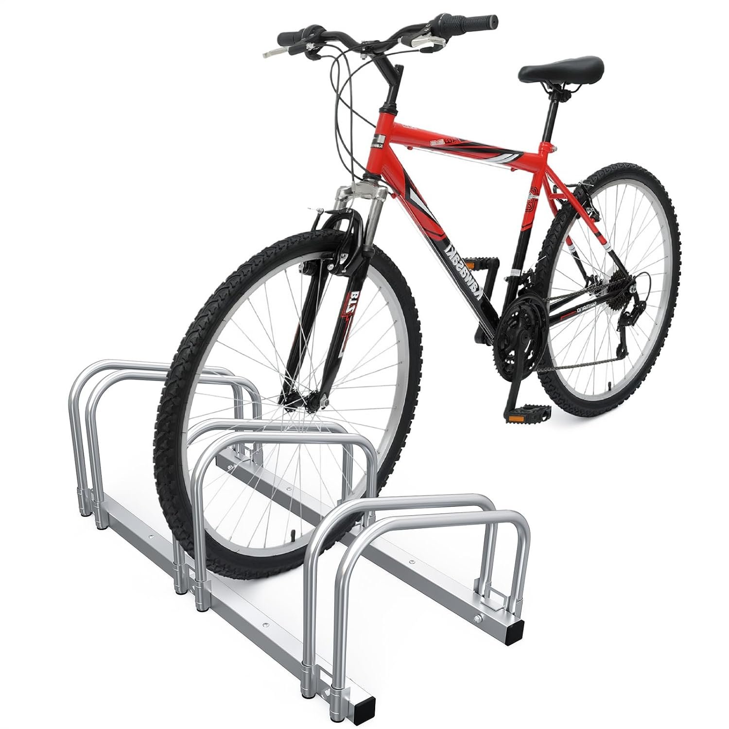 VOUNOT® 3 Bike Stand Floor or Wall Mounted Bike Rack for Garage Bicycle Parking Rack Cycle Storage Locking Stand