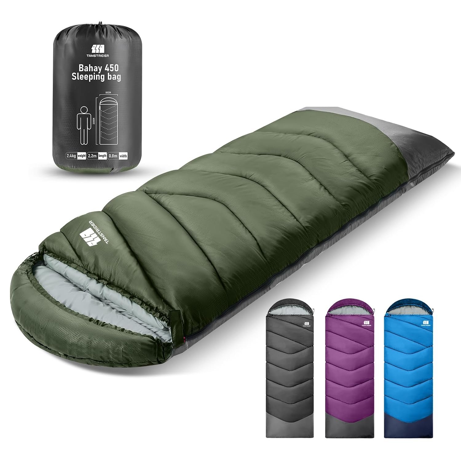 Sleeping Bags for Adults Cold Weather,Portable, Waterproof,Lightweight Sleeping Bag for Tall Girls Boys with Compression Sack for Warm Camping, Hiking, Outdoor & Indoor