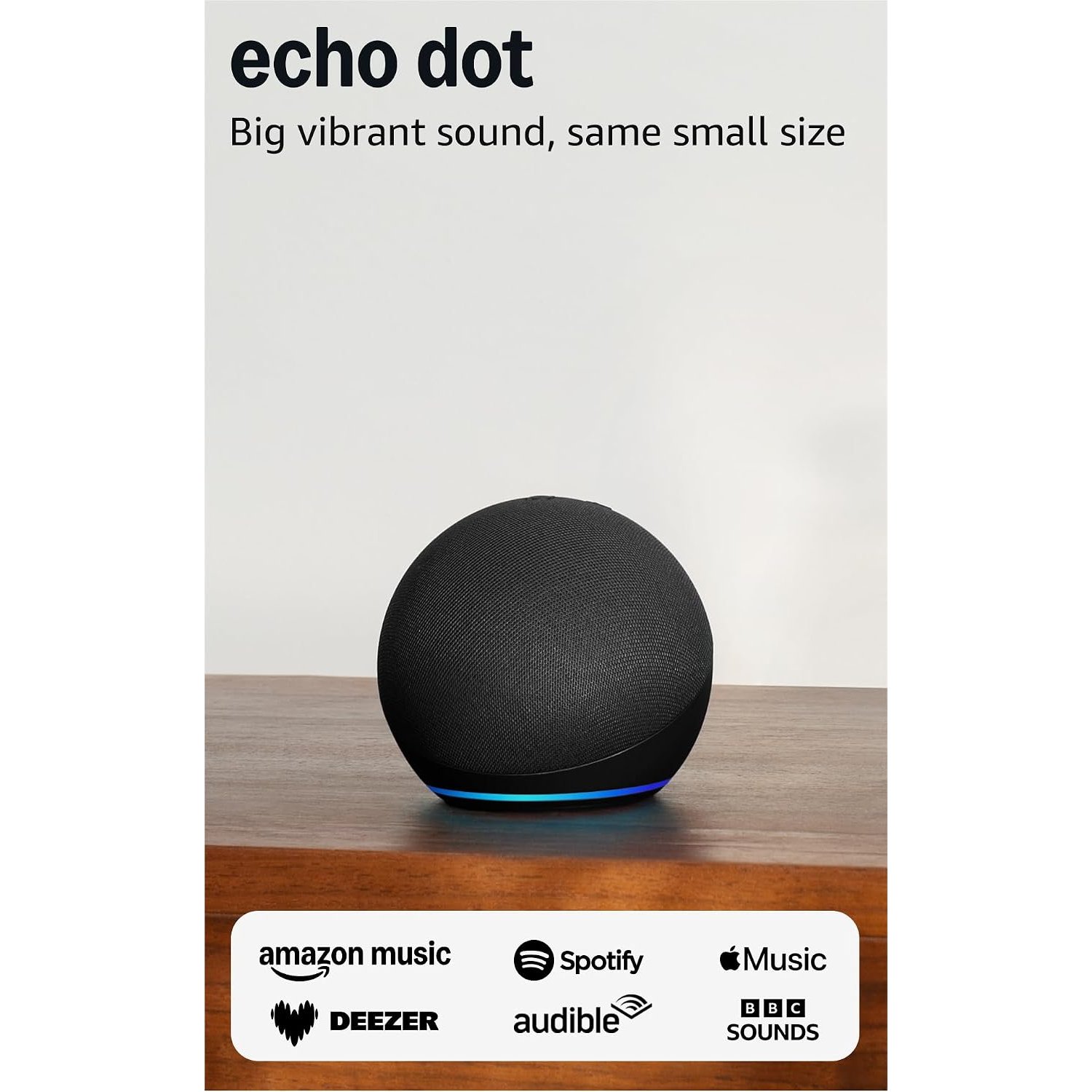 Echo Dot (Newest gen) | Bluetooth smart speaker with big vibrant sound and Wi-Fi | Charcoal, with Alexa+ Early Access