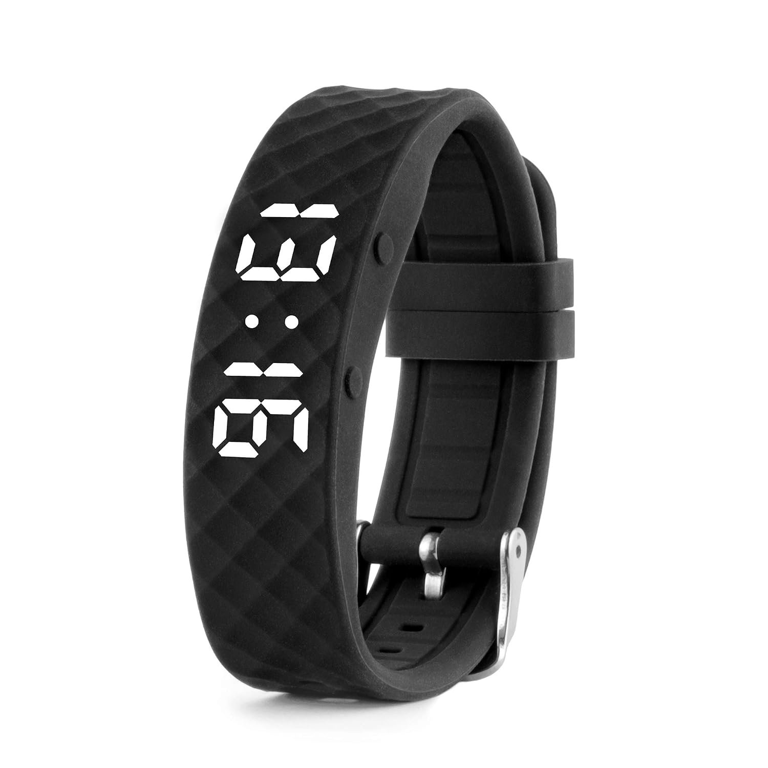 TabTime Vibrating Alarm Wristband (Black) - Silent Alarm Watch - with up to 10 Personal or Pill Reminders per Day