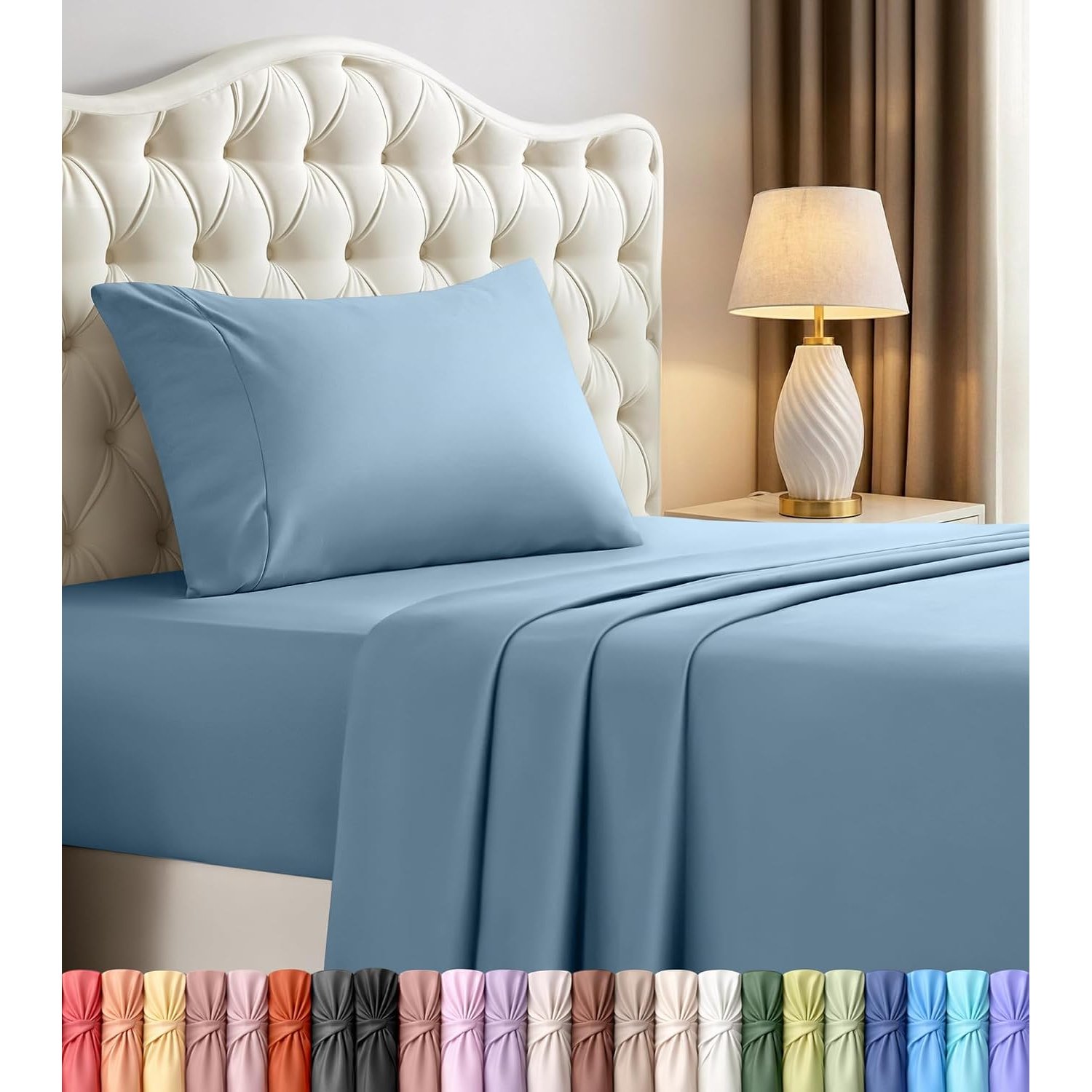Utopia Bedding Twin Bed Sheets Set - 3 Piece Bedding - Brushed Microfiber - Shrinkage and Fade Resistant - Easy Care (Twin, Dutch Blue)