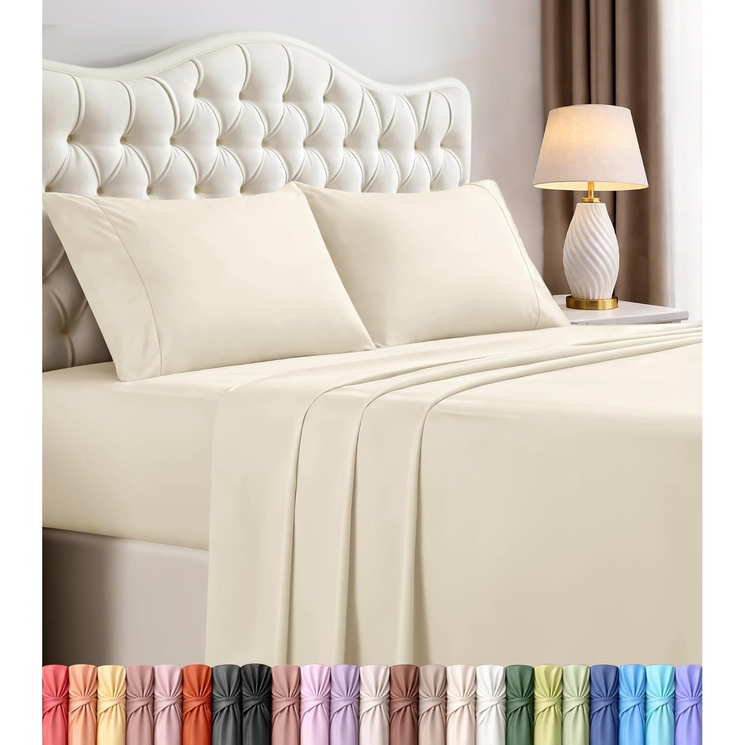 Utopia Bedding Full Bed Sheets Set - 4 Piece Bedding - Brushed Microfiber - Shrinkage and Fade Resistant - Easy Care (Full, Ivory)