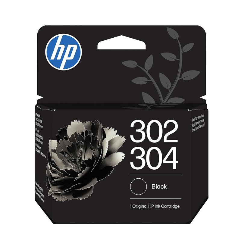 HP 302/304 Black Original Ink Cartridge (B7RT7AE) - Works DeskJet 1110, 2130, 3630, 2600 & 3700 series, OfficeJet 3830, 4650 series, ENVY 4520 series, 5020, 5030, 5032