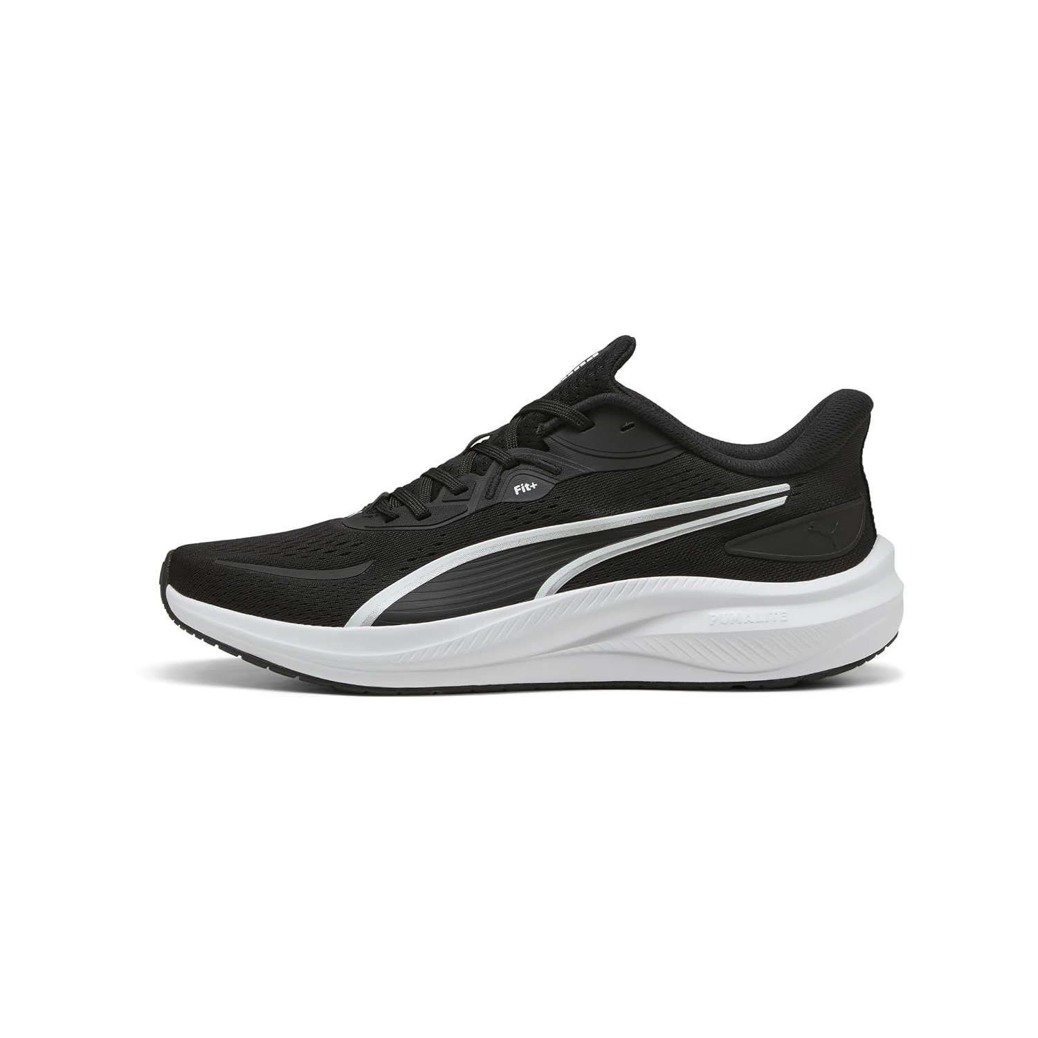 PUMA Unisex Skyrocket LITE 2 Road Running Shoe, Black White Silver, 9 UK