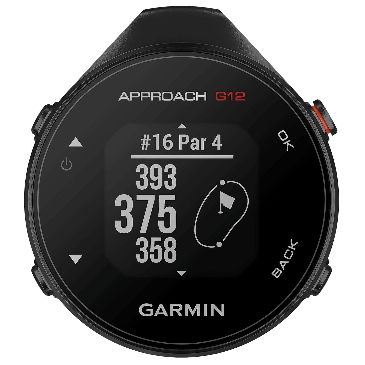 Garmin Approach G12, Clip-on GPS Golf Range Finder with 42,000+ pre loaded Golf Courses, up to 30 hours on single charge