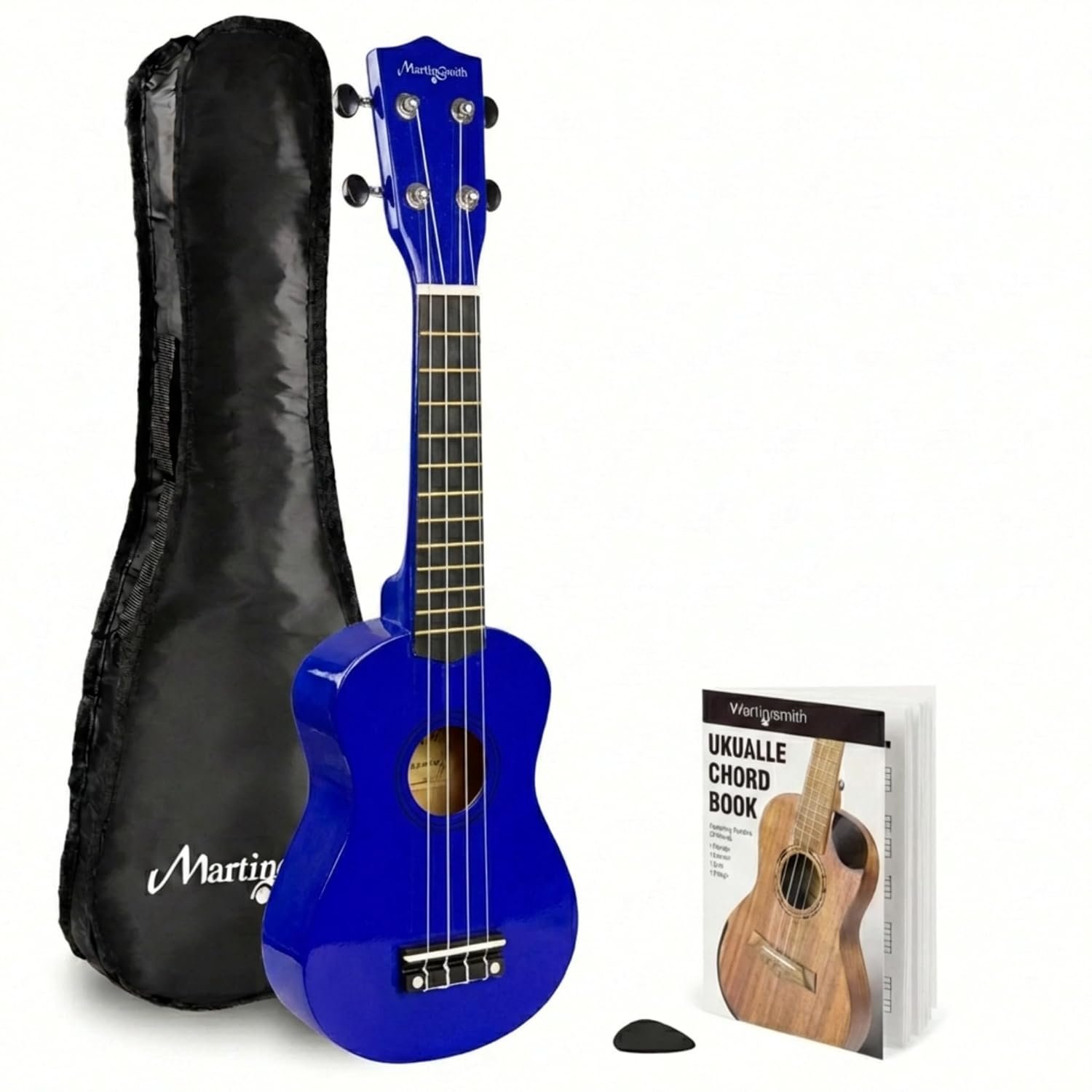 Martin Smith 21 Inch Soprano Ukulele Starter Set, Blue