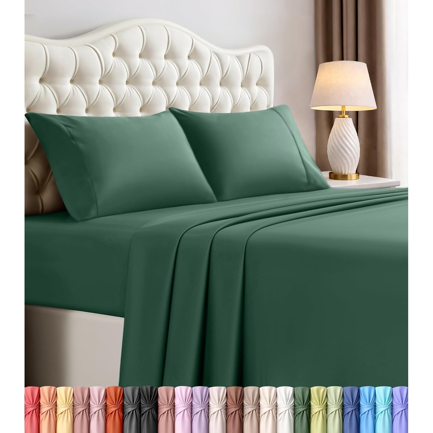 Utopia Bedding Queen Bed Sheets Set - 4 Piece Bedding - Brushed Microfiber - Shrinkage and Fade Resistant - Easy Care (Queen, Emerald)