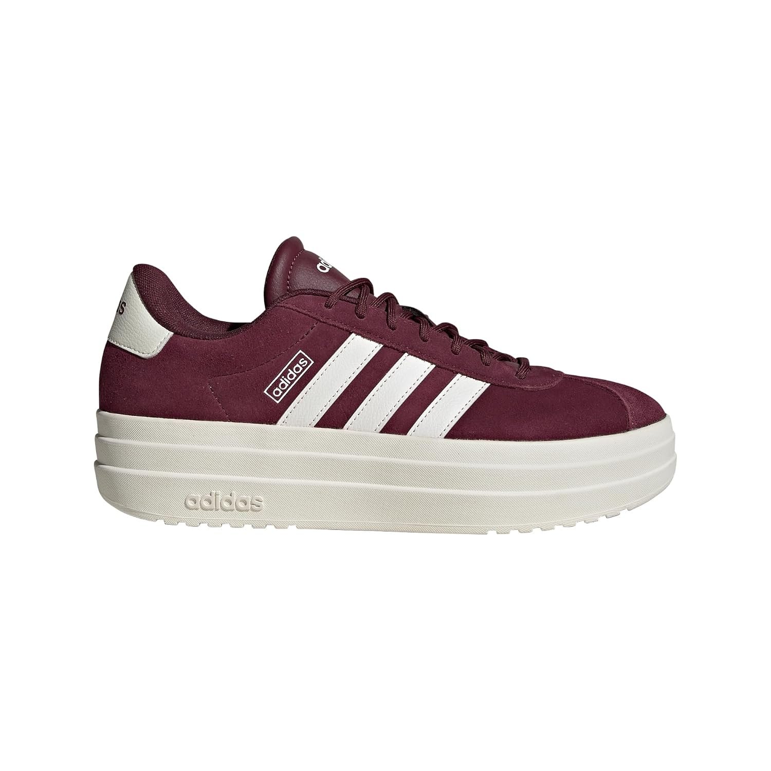 Adidas Unisex Children's VL Court 2.0 Fitness Shoes, Maroon White Off White, 10