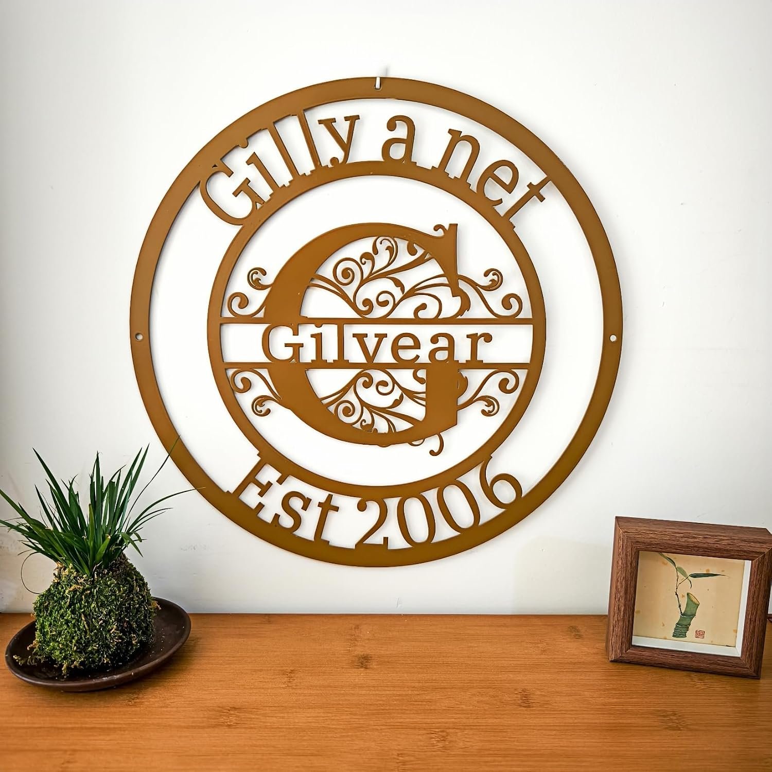 Riaeelvs Custom Metal Sign,Family Name Sign,Last Name Signs,Split Letter Wall Art,Home Decor,Personalized Monogrammed Gifts For Wedding,Outdoor Wall Decor,Bedroom Door Signs