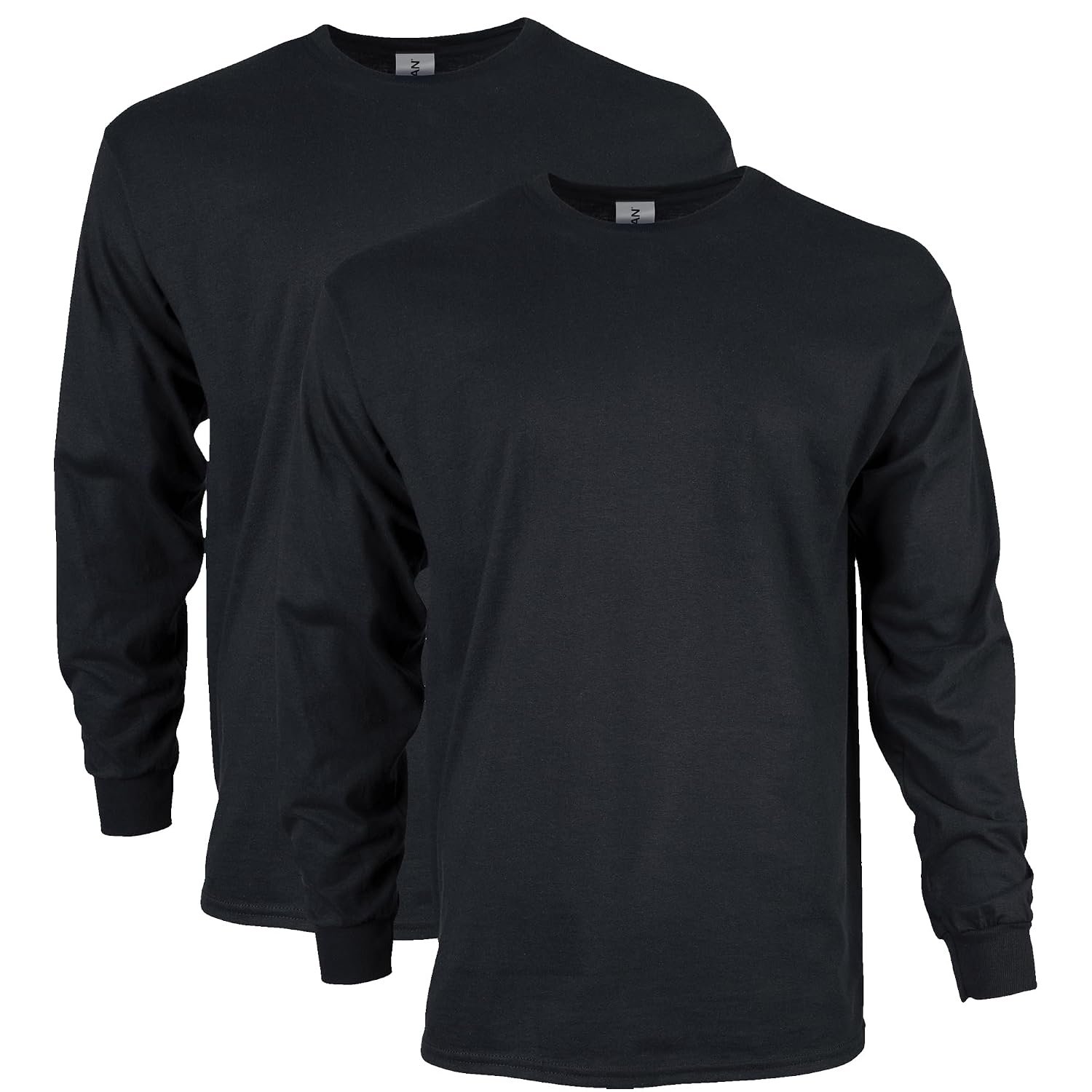 Gildan Unisex-Adult Ultra Cotton Long Sleeve T-Shirt, Style G2400, Multipack, Black (2-Pack), 5XL
