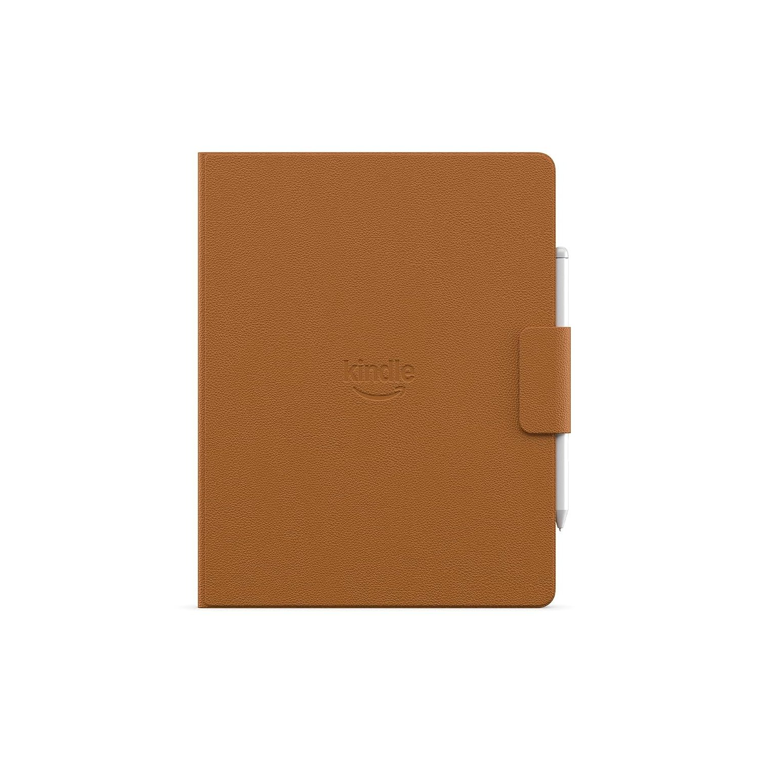 Introducing All-New Amazon Kindle Scribe Executive Folio Cover with Magnetic Attachment, Sleek Protective Case - Premium Leather