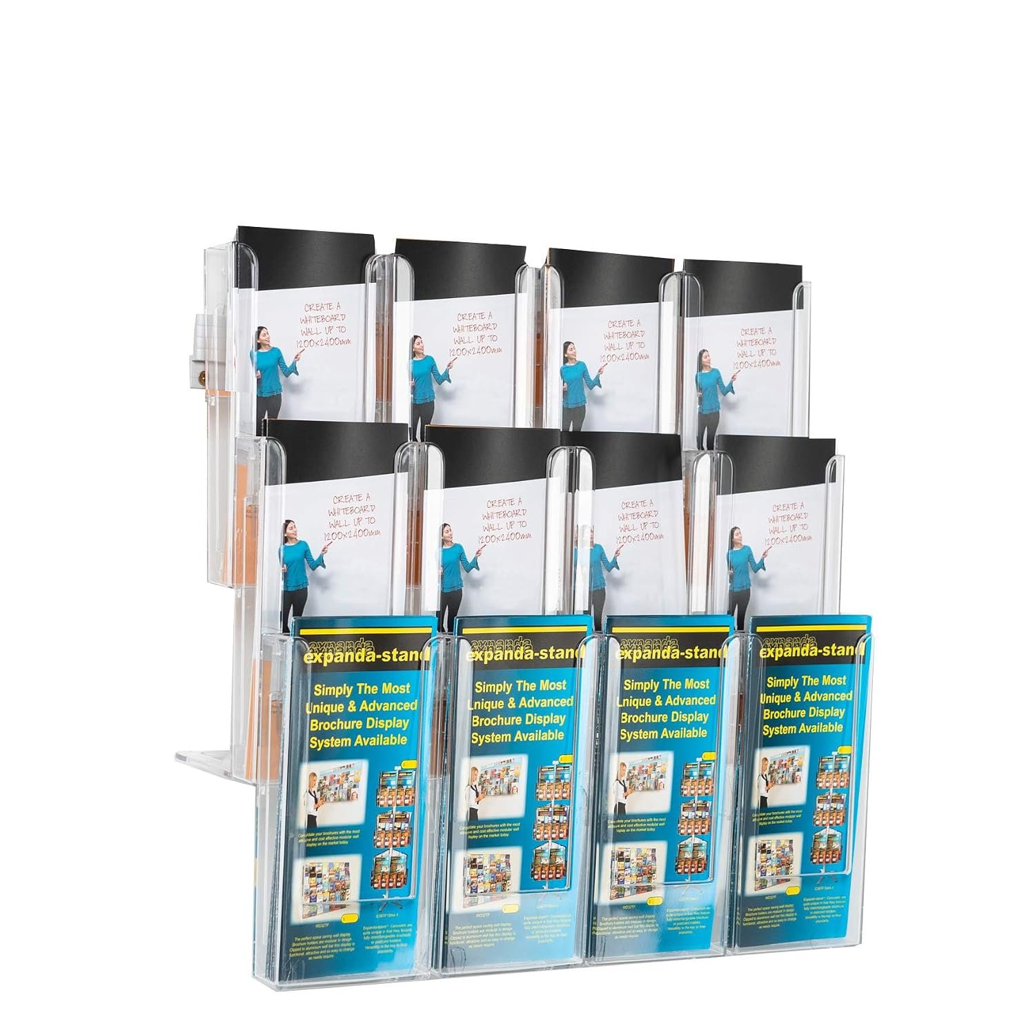 Metroplan Expanda-Stand Wall Mounted Leaflet Holder | Display Stand (5 x A5) Makes the most of minimal wall space for your display
