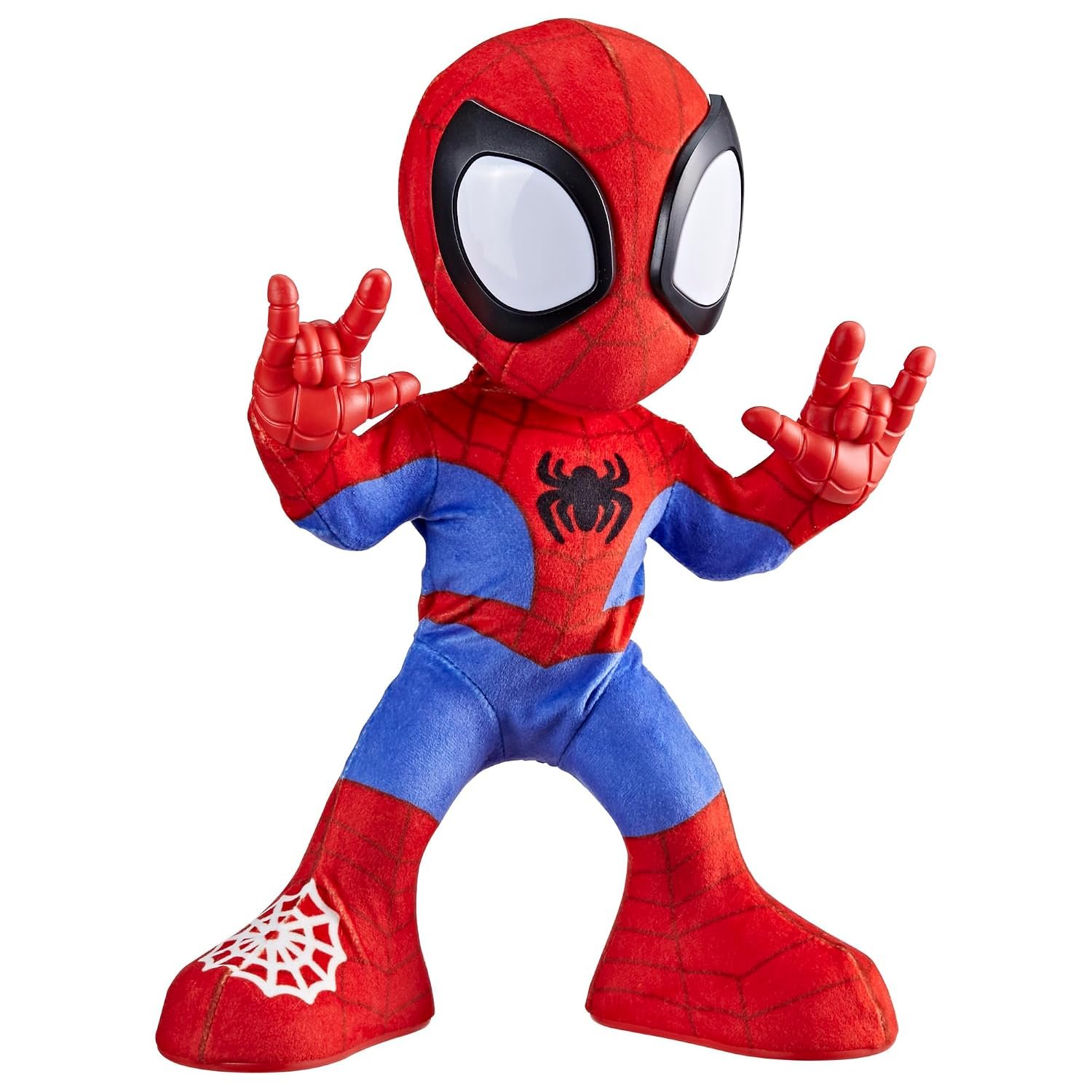 Spidey and his Amazing Friends Marvel Dance 'N Crawl Spidey Interactive Plush Toy with Sounds, Talking Spider-Man Toys for Kids
