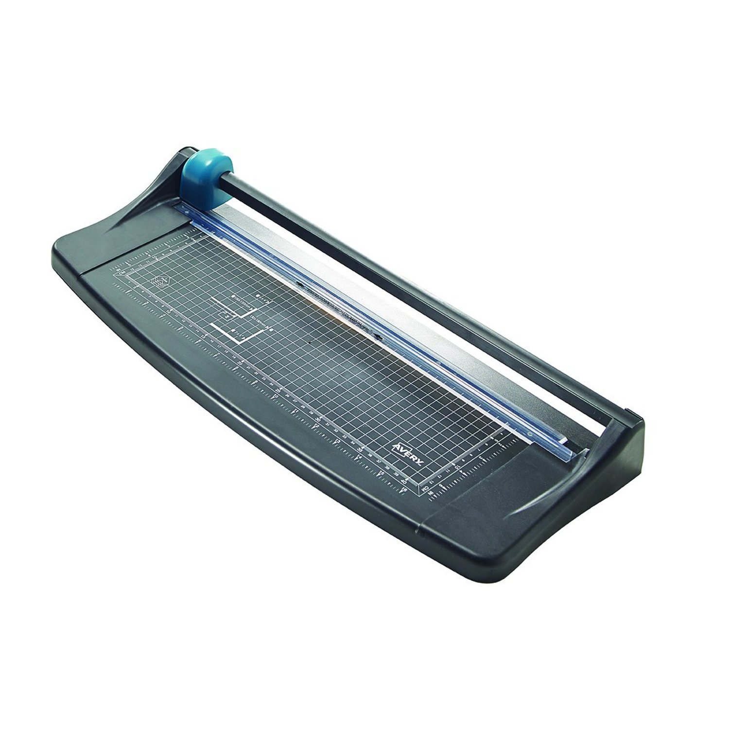 Avery Lightweight A3 Paper Trimmer, Photo and Paper Cutter, 5-Sheet Capacity, Self-Sharpening Blade, Black & Teal (TR003)