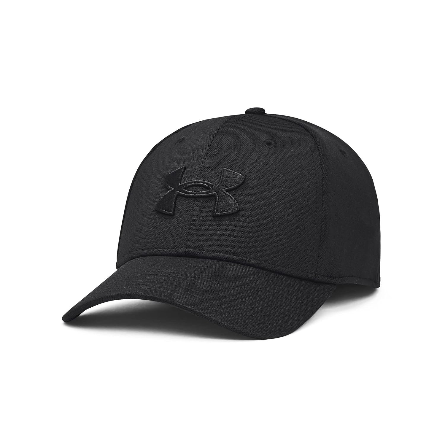 Under Armour Men's Blitzing, Moisture-Wicking Baseball Cap with Stretch-Fit Design, Comfortable Men's Cap with Built-in Sweatband Black