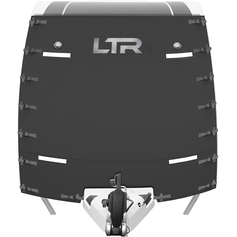 LTR Caravan Universal Front Towing Cover Protector with Stone Chip Protection, Weatherproof Accessories, Safety Covers for Caravan Towing Dark Grey