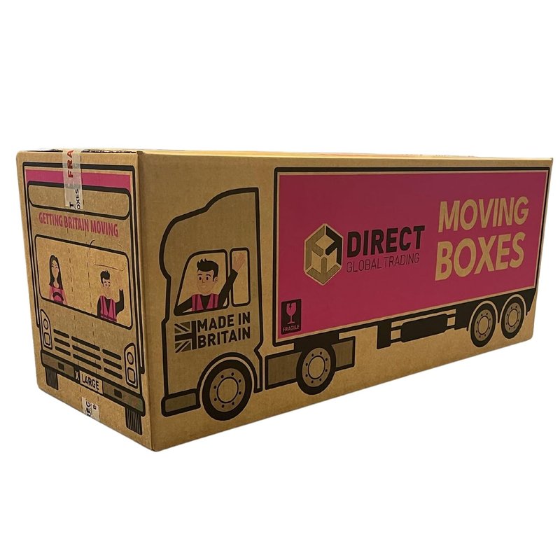 5 Strong Large Extra Long Strong Cardboard Storage Packing Moving House Boxes with 66 Metre Roll of Fragile Tape 88.5cm x 34cm x 31.5cm