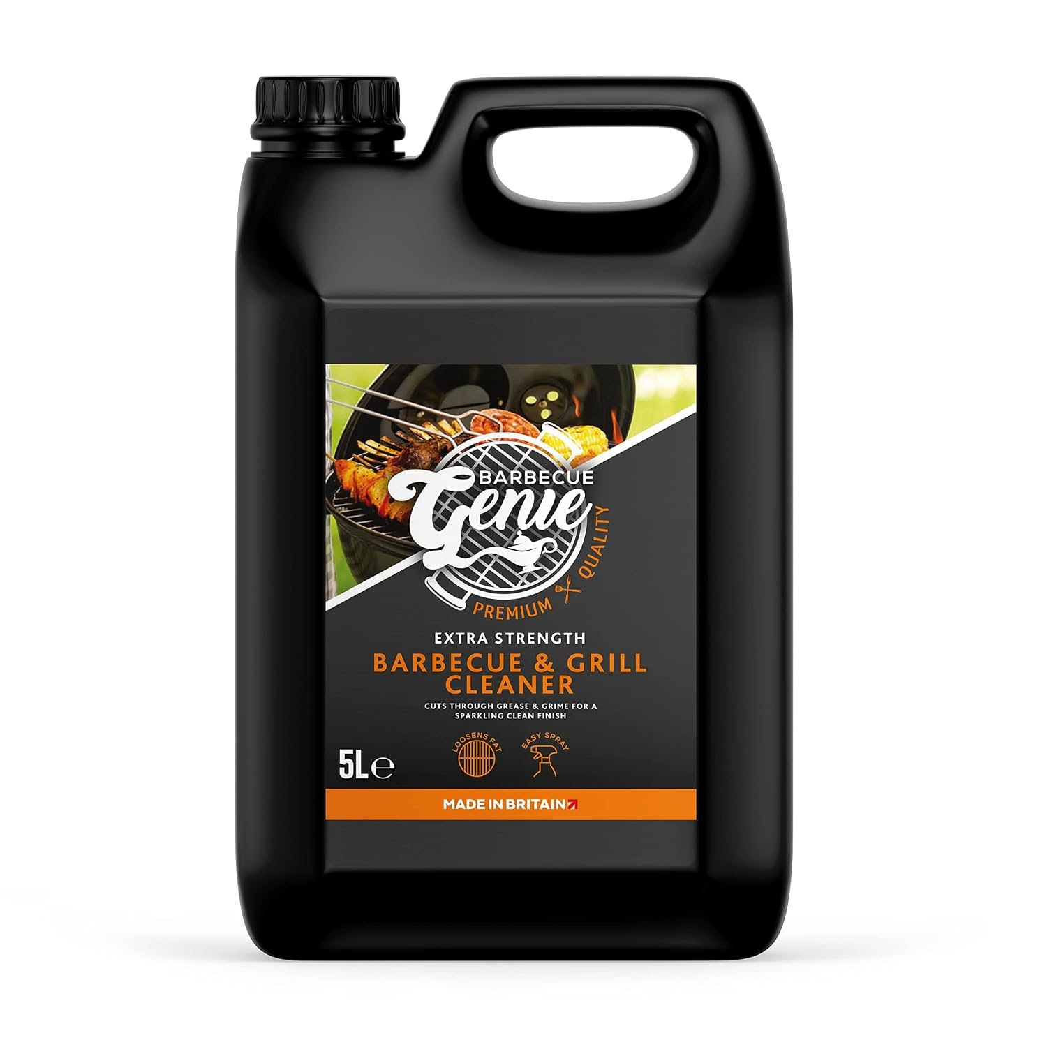 Barbecue Genie - BBQ & Grill Cleaner 5L - Extra Strength Oven & Barbecue Degreaser Spray - Removes Burnt On Food, Grease & Carbon Build-Up - Heavy Duty Grill Cleaning Solution