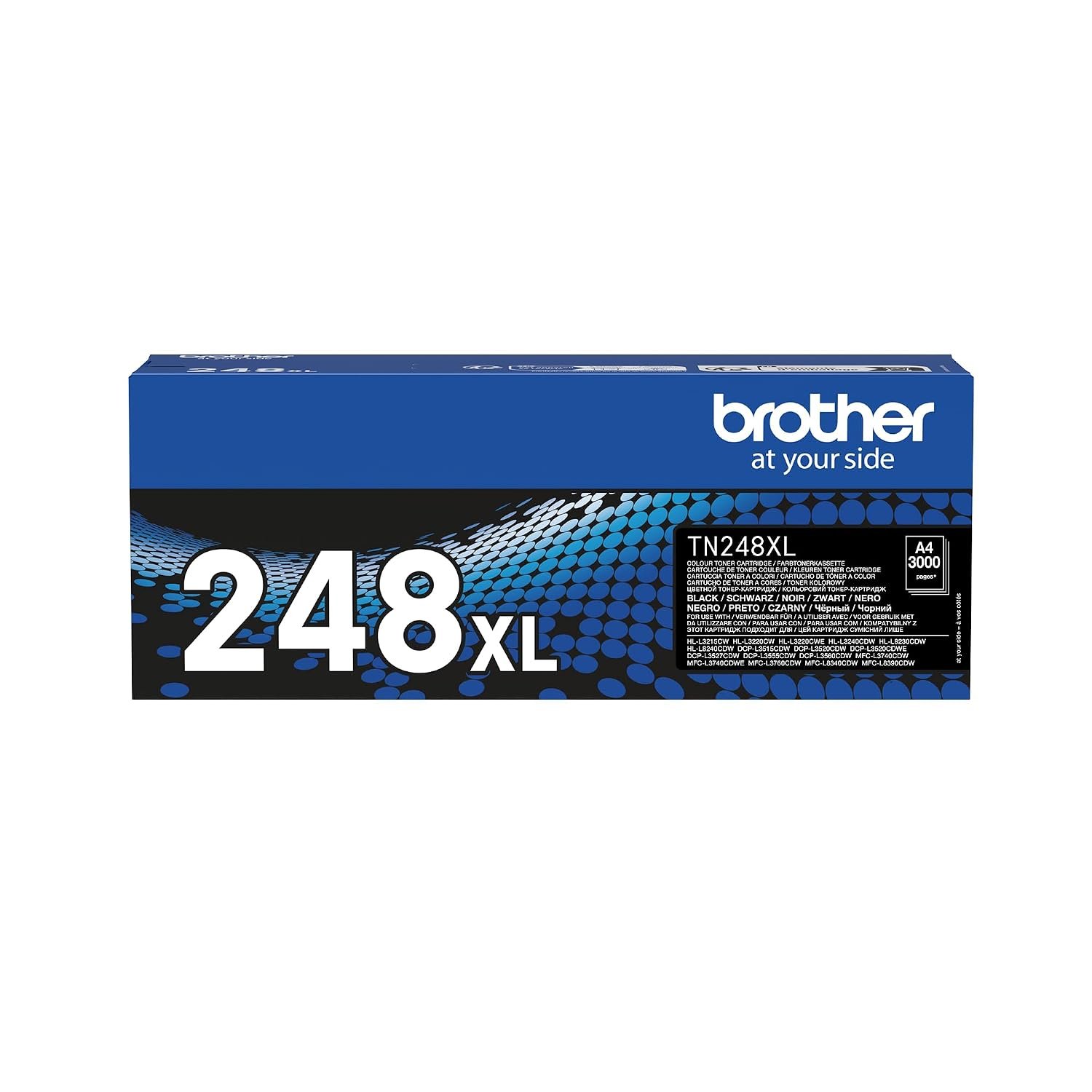 Brother TN-248XLBK Toner Cartridge, Black, Single Pack, High Yield, Includes 1 x Toner Cartridge, Genuine Supplies