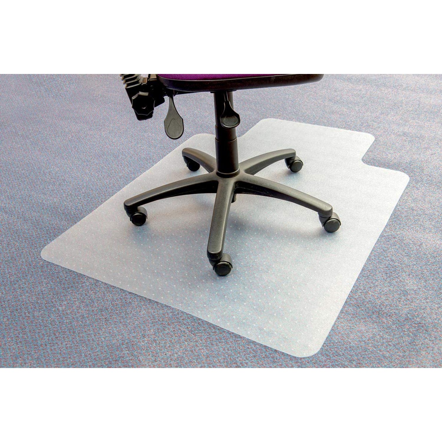 5 Star Chair Mat Carpet Protection PVC W1150xD1340mm Clear/Transparent