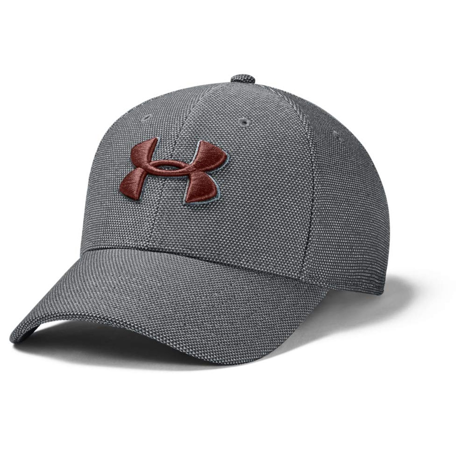 Under Armour UA Men's Heathered Blitzing 3.0, Baseball Cap, Function Snapback Men, black (Pitch Gray/Pitch Gray/Cinna Red(014)), L/XL