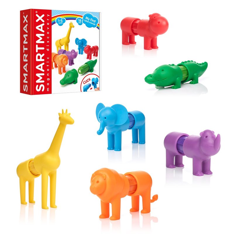 Ludilo Smartmax - My First Safari Animals | Children's Games | Kids Magnets 1 Year To 5 Years | Magnetic Shapes | Educational Toys | Travel Games | Sensory Toys