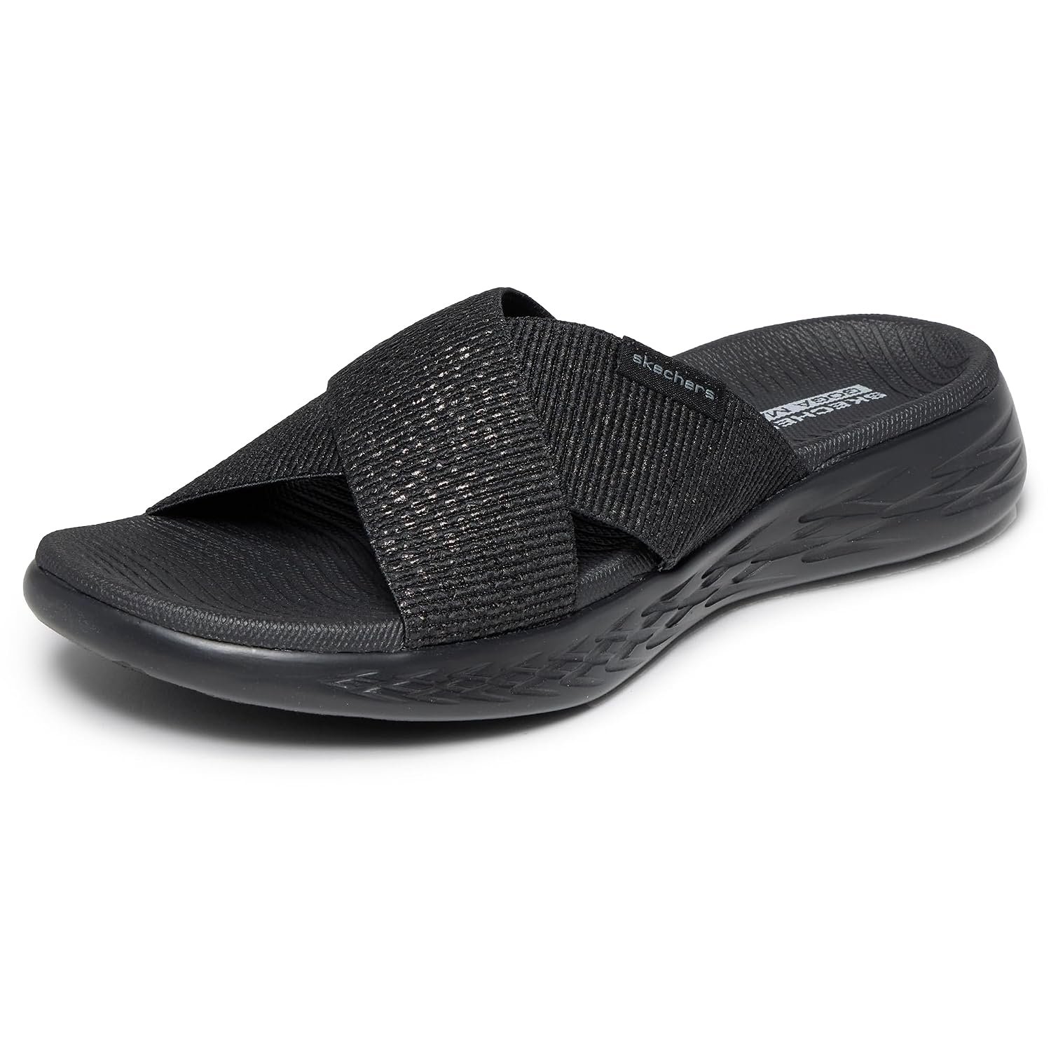 Skechers Women's On-The-go 600-140038 Slide Sandal, White/Gray, 4 UK