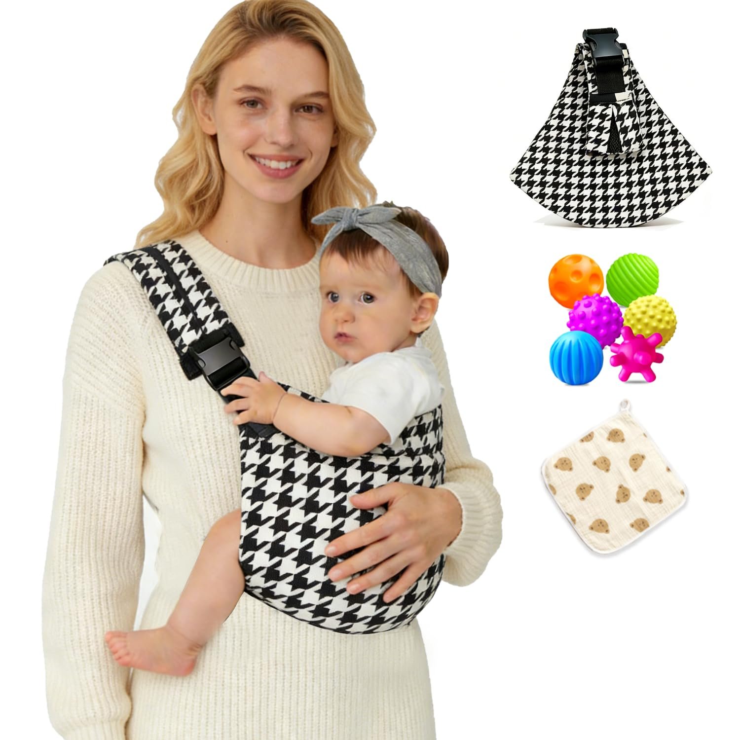Baby Sling Carrier | Adjustable Front & Back, Adjustable Sling Easy Toddler Carrier Comfortable Baby Wrap Carrier Baby Carrier Wrap for Newborn Up to 6M-3 Years