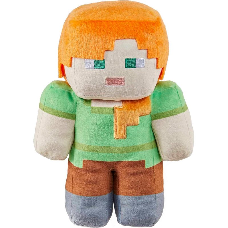 Minecraft Basic Plush Character Soft Dolls, Video Game-Inspired Collectible Toy Gifts for Kids & Fans Ages 3 Years Old & Up , HLN12,Multicolored,Medium
