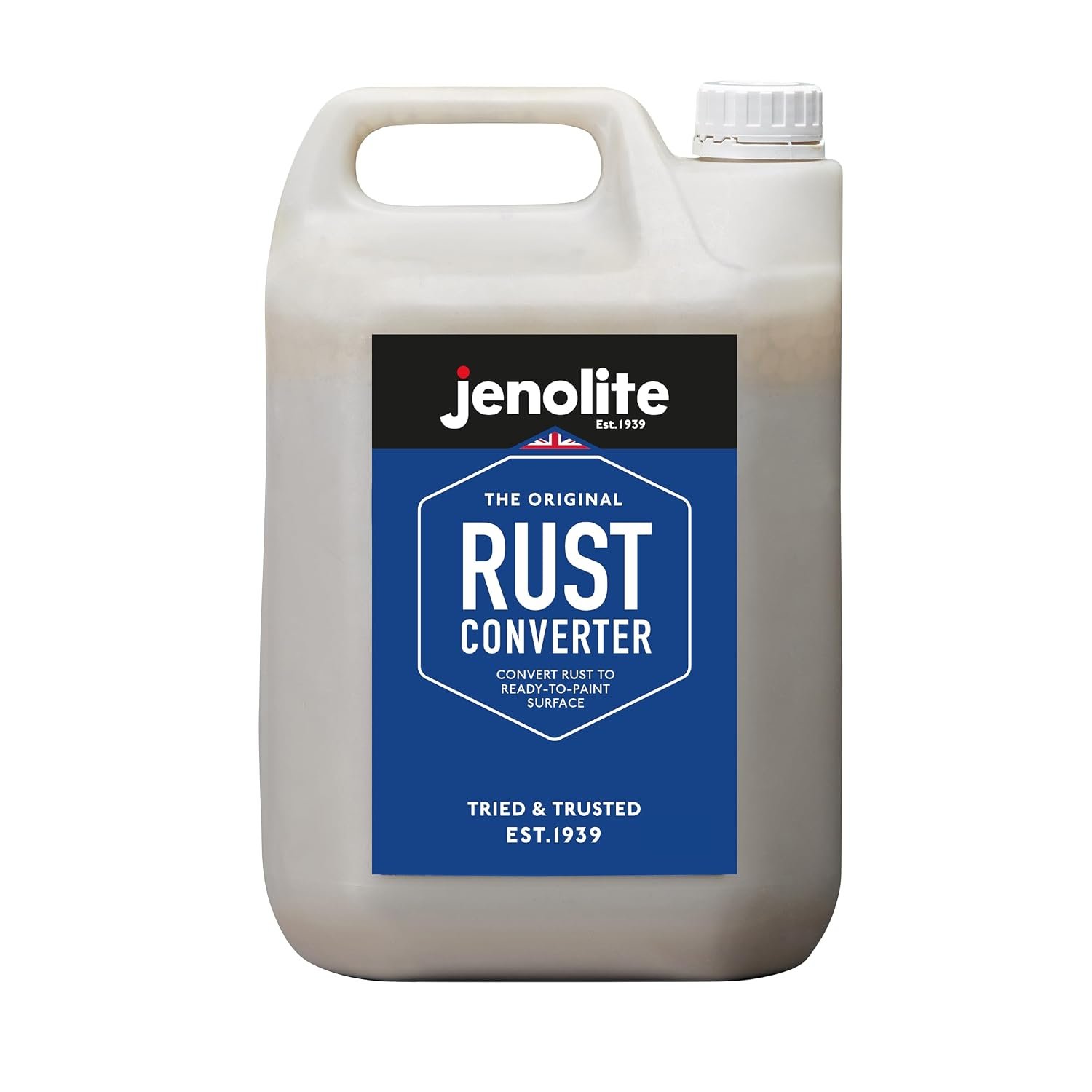 JENOLITE Rust Converter Liquid | 5 Litre | Corrosion Inhibitor & Metal Treatment | Surface Remedy & Remover for Cars | Converts Rust into a Stable, Primed & Ready-to-Paint Surface