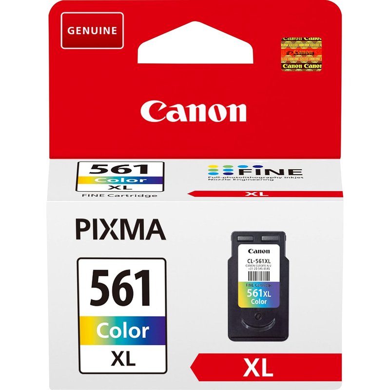Canon Original High Yield Ink Cartridge Compatible with Pixma Series, 300 Pages, Cyan/Magenta/Yellow, Multipack One Size CLI-561